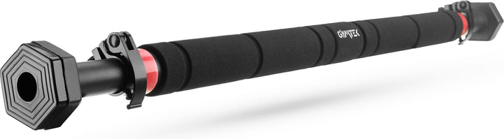 Gymtek® Klimmzugstange für Türrahmen Pull Up Bar Türstange - 65-100 cm Schwarz und rot, Schwarz und