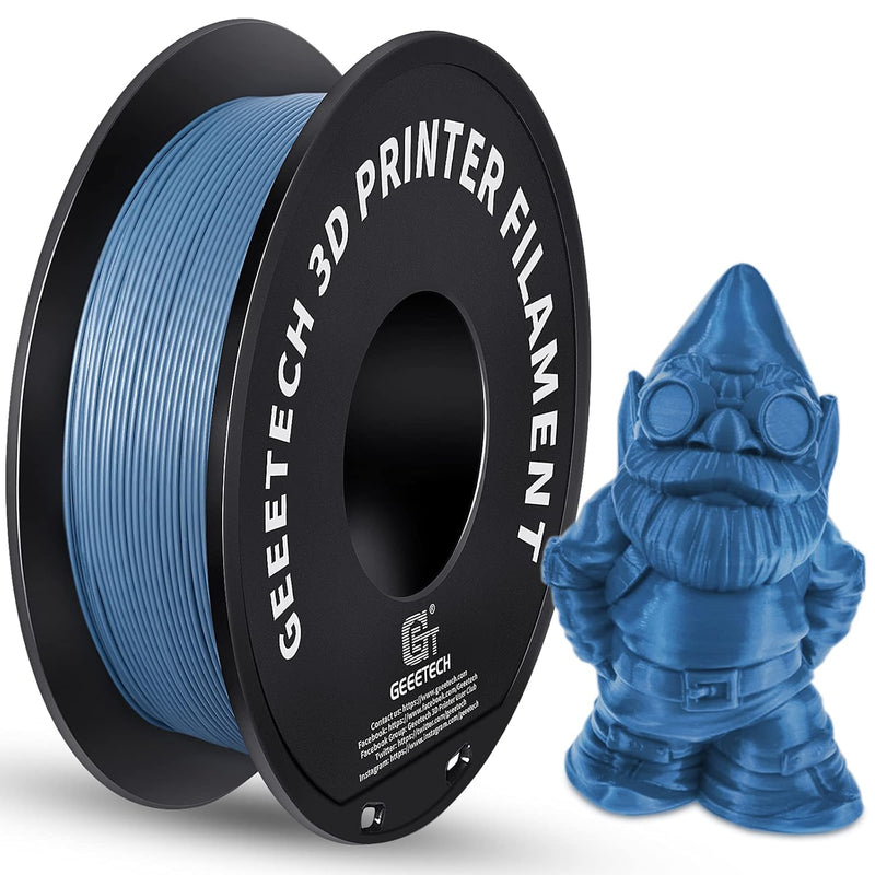 Geeetech Matte PLA Filament, 3D-Drucker PLA Filament 1 kg Spule, Genauigkeit +/- 0,03 mm, Blau, Blau