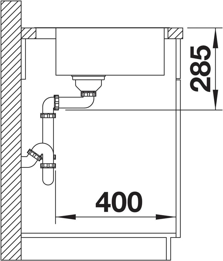 BLANCO 526354 SUPRA 500-IF/A Küchenspüle Edelstahl, Gebürsteter Stahl