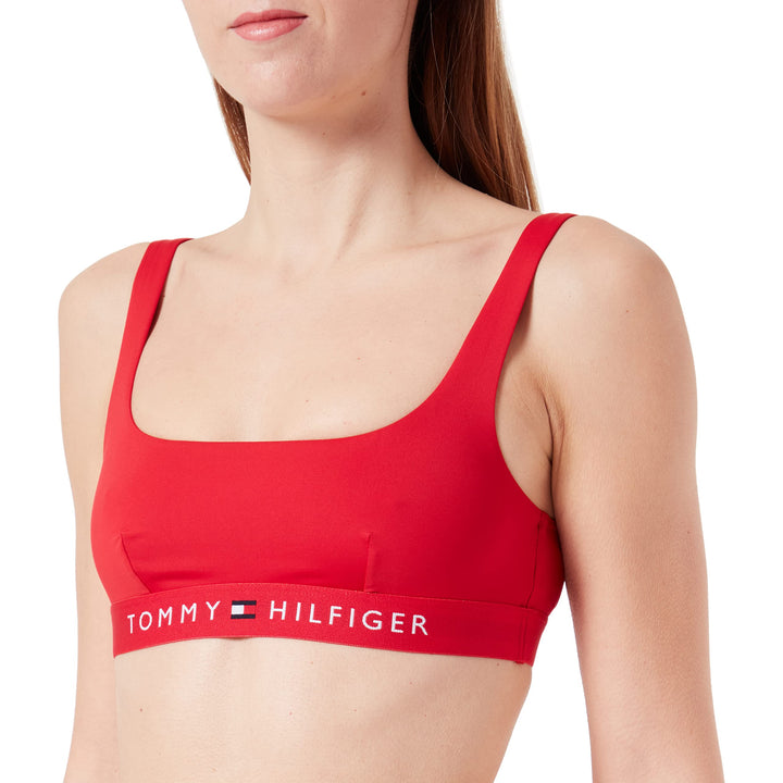 Tommy Hilfiger Damen Bikinitop Bralette Ungepolstert XS Primary Red, XS Primary Red