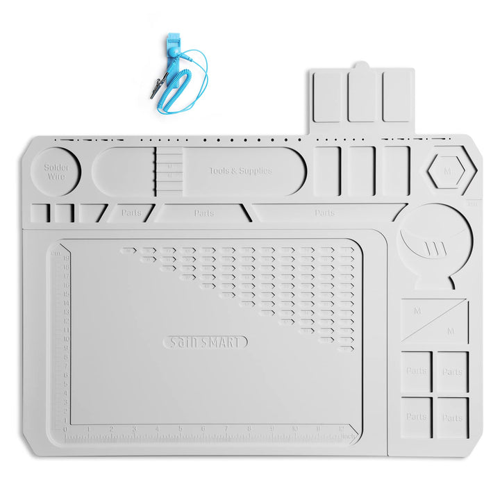 SainSmart 50,8 x 35,6 cm grosse Silikon-Lötmatte, 500 °C, hitzebeständig, ESD-sichere Matte mit Hand