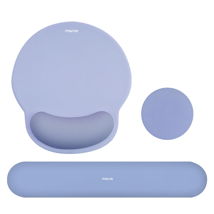 MOSISO Handballenauflage Tastatur&amp;Maus Set, Kreis Gekrümmt Ergonomisch Mauspad&amp;Untersetzer Rutschfes