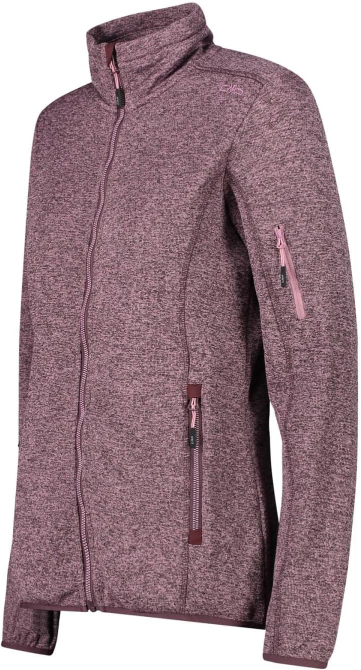CMP Damen Lightweight Knitted Fleece Jacket With Mesh WOMAN JACKET D48 Pflaumenrouge, D48 Pflaumenro