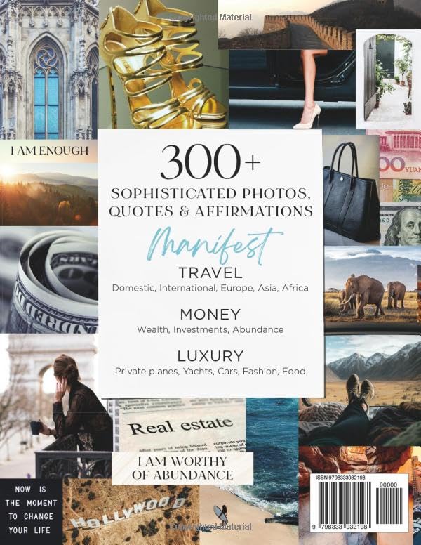 The Vision Board Clip Art Book Travel Money & Luxury Volume 2: Manifest adventure, wealth & abundanc