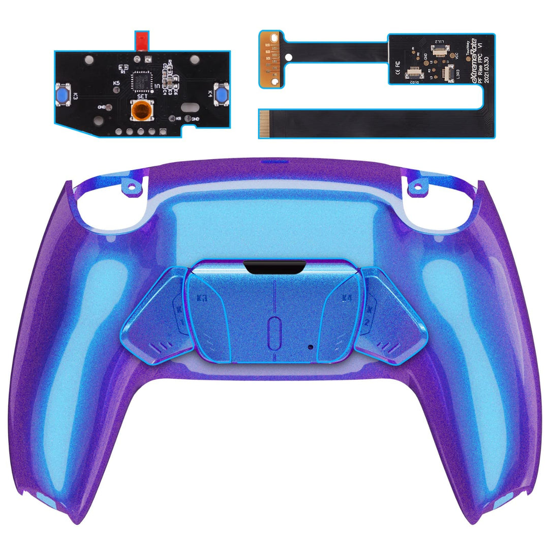 eXtremeRate Programmierbar RISE4 Remap Kit für ps5 Controller BDM-010/020,Remap Board&Rückplate Gehä