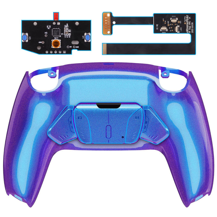 eXtremeRate Programmierbar RISE4 Remap Kit für ps5 Controller BDM-010/020,Remap Board&Rückplate Gehä