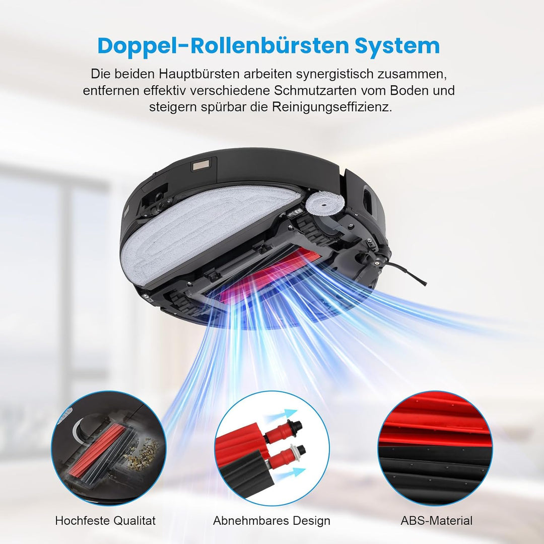 32 Stück Zubehör für Roborock S8 MaxV Ultra & S8 Max Ultra Saugroboter | 4 Hauptbürste, 6 Staubbeute