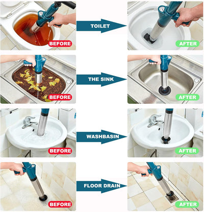 DUEBEL Drain Clog Remover Drain Snake Toilet Plunger with Holder Snake Drain Clog Remover Plungers f