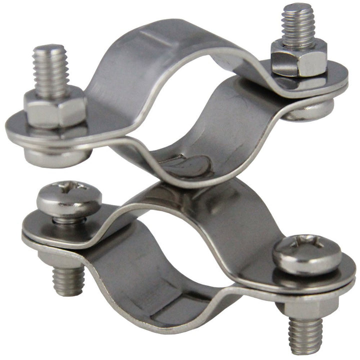 10 Stück Rohrschelle DOPPELT MIT WIRBEL D= 25 mm - Edelstahl A2 AISI 304
