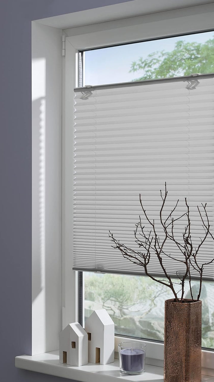 GARDINIA Solo Plissee ohne Bohren, Mit Saugnäpfen, Blickdichtes Falt-Rollo, Inkl. aller Montage-Teil