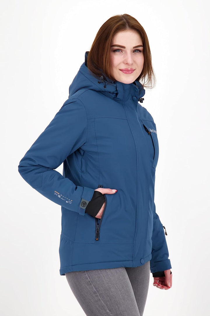 Deproc Active Damen Winterjacke Skijacke Abnehmbare Kapuze Gefüttert Wasserdicht Wetterfest Windbrea
