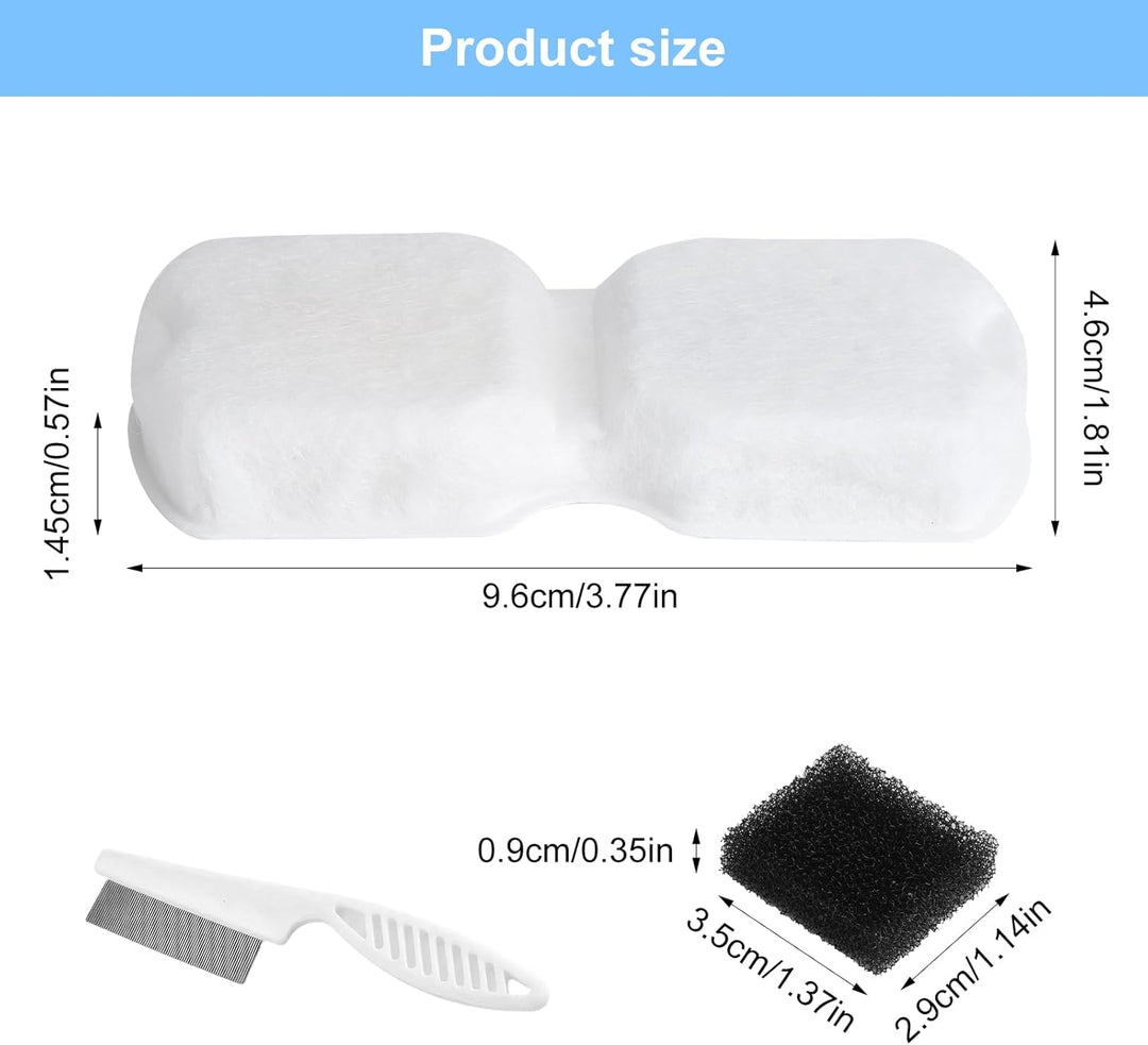 20PCS Ersatzfilter für Giotohun 2.2L Katzenbrunnen – Dreifachfiltration mit Aktivkohle, Harz und Mik