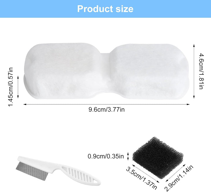 20PCS Ersatzfilter für Giotohun 2.2L Katzenbrunnen – Dreifachfiltration mit Aktivkohle, Harz und Mik