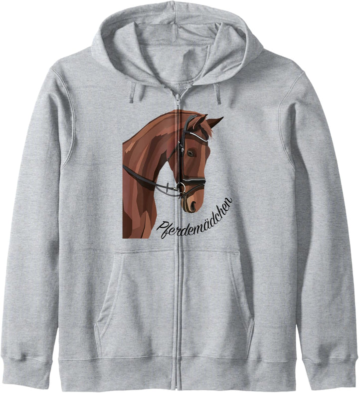 Pferdemädchen - Pferd Reiten Reiterin Mädchen Damen Frauen Kapuzenjacke