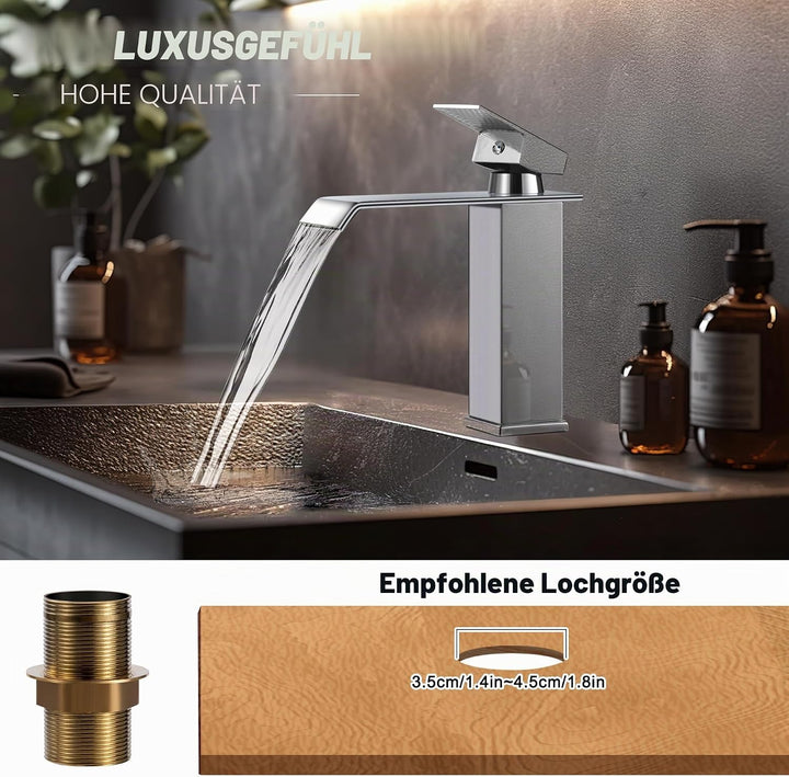 Wasserhahn Bad Waschbecken Einhebelmischer Waschbecken Wassersparend & Spritzwassergeschützt Edelsta