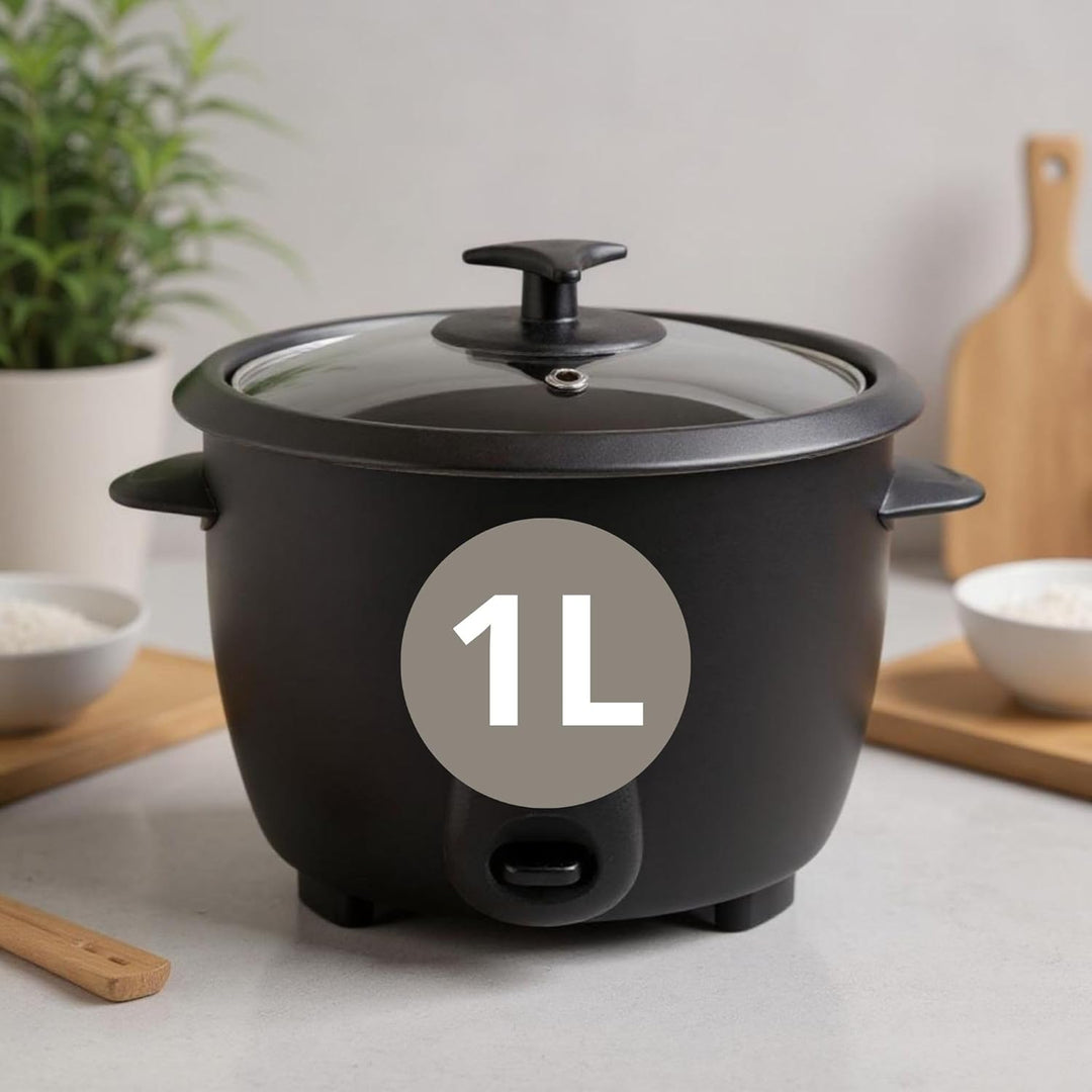 JATA JEAR2510 Elektrischer Reiskocher, Kapazität 1 l, 400 W, Funktionen: Kochen und Warmhalten, abne
