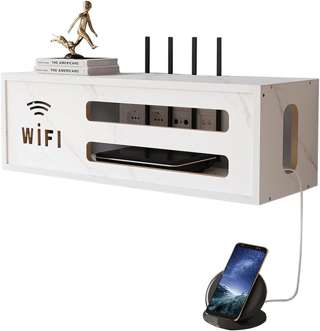 Router Schrank, WiFi Box, Aufbewahrungsbox für Verstecken Kabel, Regal, TV Kabel Organizer Wand Mont