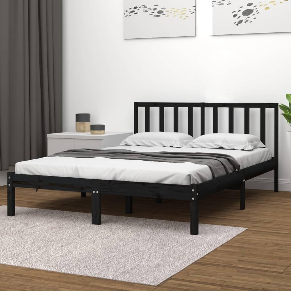 vidaXL Massivholzbett Holzbett Bett Doppelbett Bettgestell Bettrahmen Lattenrost Schlafzimmermöbel S