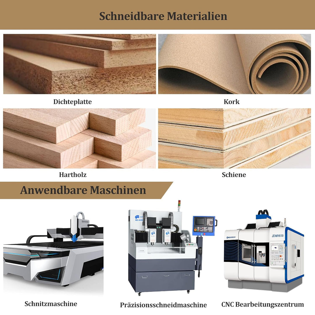 Trvoxviq Kugelkopffräser Konische Fräser für Oberfräse CNC, 6mm Schaft 2 Flöten Schaftfräser HRC55 S