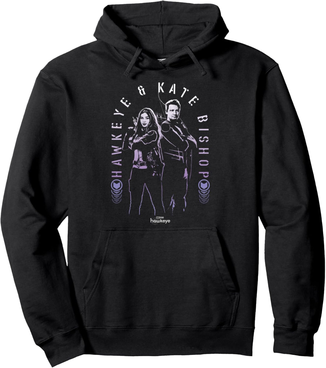 Marvel Hawkeye & Kate Bishop Superhero Pose Pullover Hoodie
