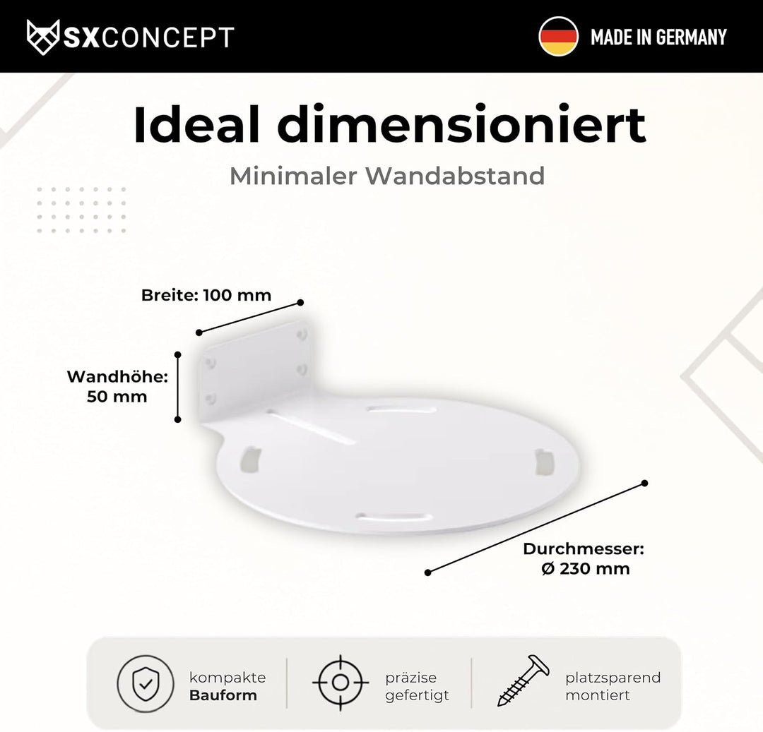 SX-Concept Wandhalterung für Sonos Sub Mini | Minimalistisches Design | geringer Wandabstand | Made