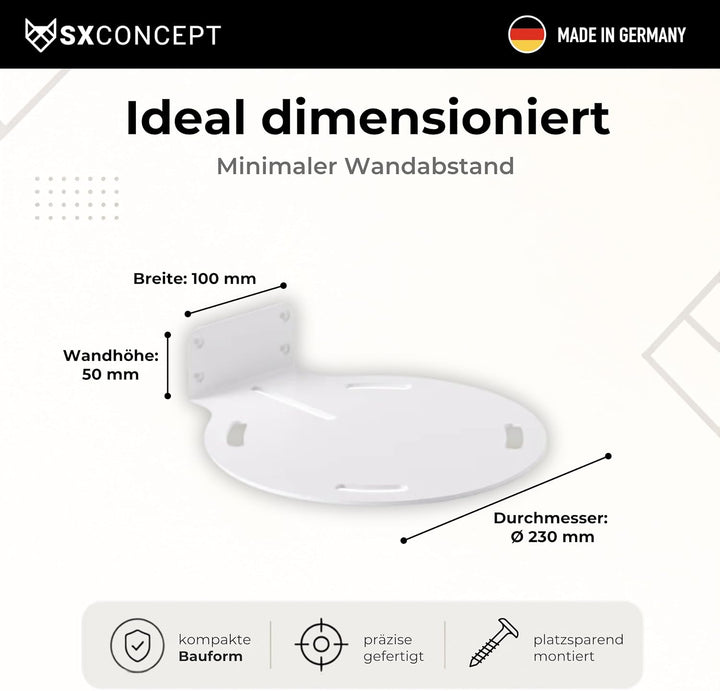 SX-Concept Wandhalterung für Sonos Sub Mini | Minimalistisches Design | geringer Wandabstand | Made