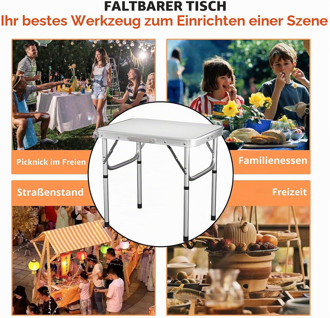 Höhenverstellbar Laptop Betttisch, 2 Höhenniveau 56/26cm, Stehender Schreibtisch mit Tragegriff, Kla