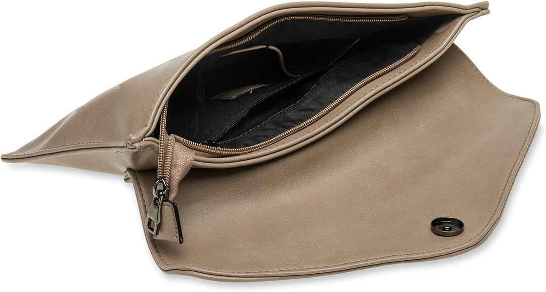 Caspar TA310 Damen Clutch Einheitsgrösse Taupe, Einheitsgrösse Taupe