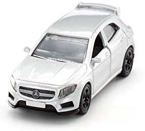 siku 1503, Mercedes-Benz GLA 45 AMG, Metall/Kunststoff, Silber, Spielzeugauto für Kinder, Öffenbare