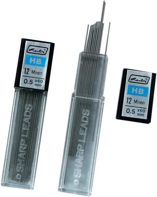 Herlitz 10199156 Druckbleistiftmine 0, 7 mm, HB, 10 x 24 Stück