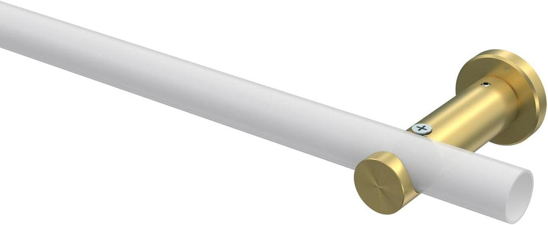 INTERDECO Träger/Wandhalter Messing Optik, offen 7,5 cm Abstand, 1-läufig 20 mm Ø, Platon (4 Stück)