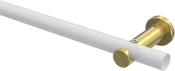 INTERDECO Träger/Wandhalter Messing Optik, offen 7,5 cm Abstand, 1-läufig 20 mm Ø, Platon (4 Stück)
