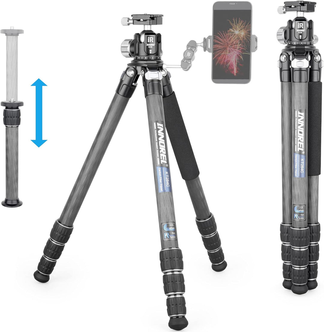 Karbonfaser-Stativ-INNOREL KT284C Super tragbares Reisestativ für DSLR-Kamera Robuster kompakter Stä