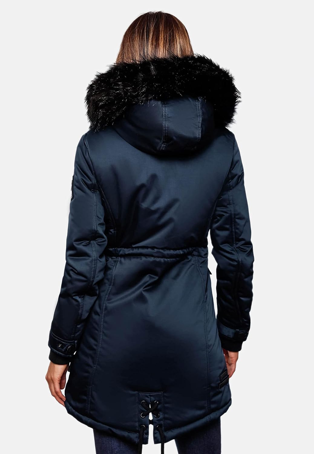 Navahoo Damen Warmer Winterparka mit Kapuze Luluna Prc XS-XXL XS Blau, XS Blau