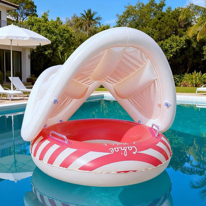 Schwimmring Mit Abnehmbarem Sonnendach, Aufblasbare Schwimmreifen Für Kinder, Schwimmsitz Sicherheit