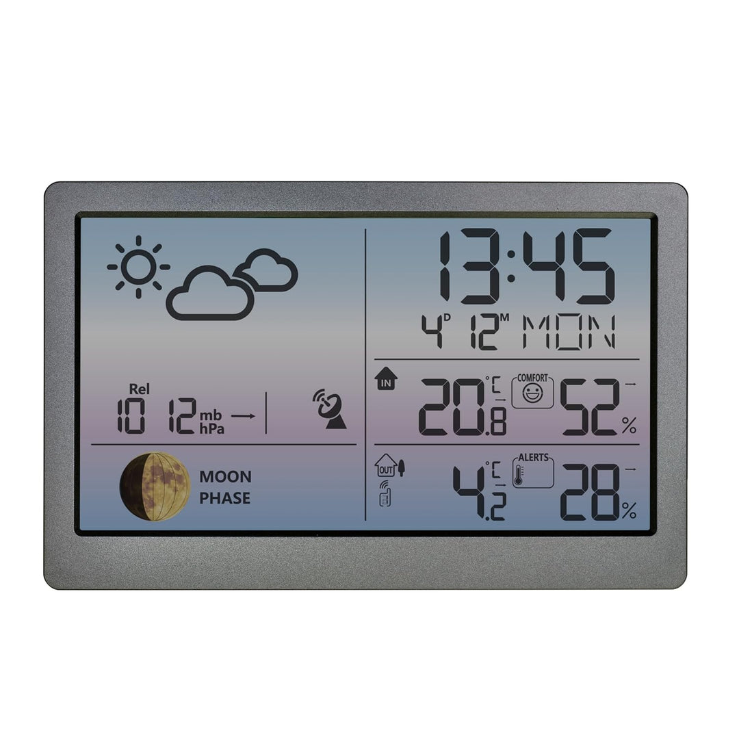 TFA-Dostmann Funk-Wetterstation LUNA SKY TFA 35.1169.10 Wettervorhersage mit Symbolen und Wettertend