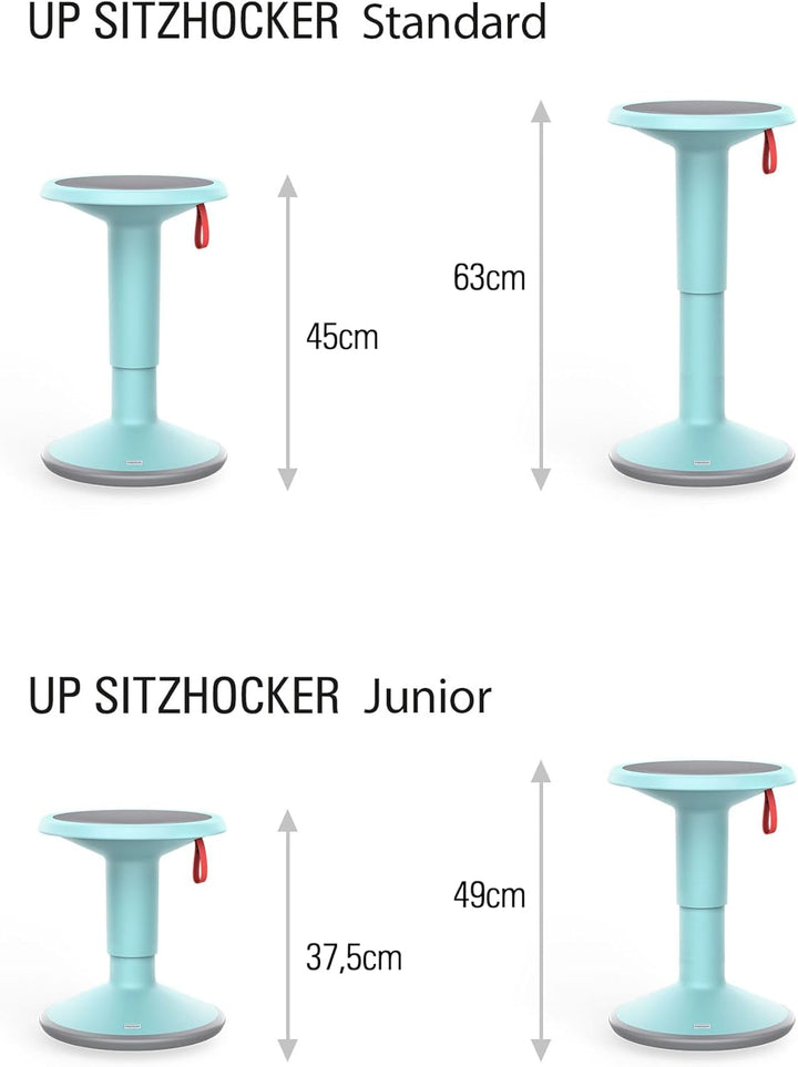 Interstuhl UPis1 - ergonomischer Sitzhocker mit Schwingeffekt - höhenverstellbar - Hocker mit rutsch