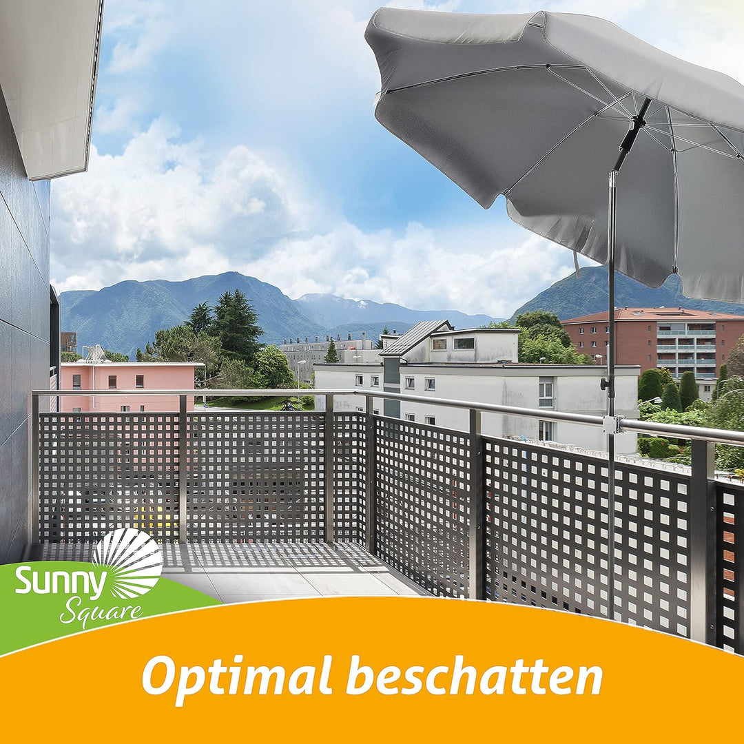 4smile Sonnenschirmhalter Balkongeländer – Aluminium Sonnenschirm Balkon Halterung - Schirmhalterung