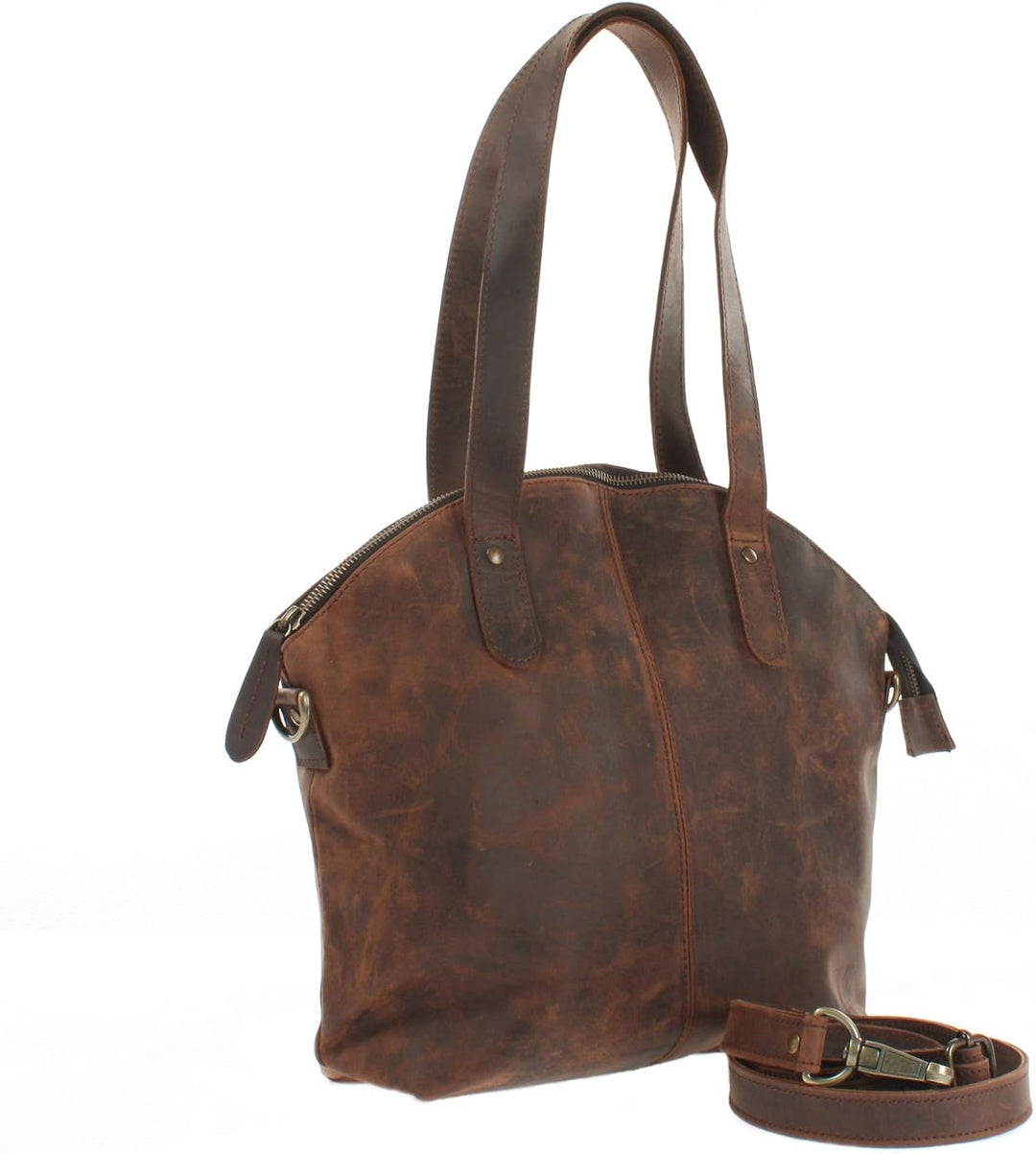 LECONI Shopper Schultertasche Damen Handtasche Ledertasche Natur Henkeltasche aus Leder Damentasche