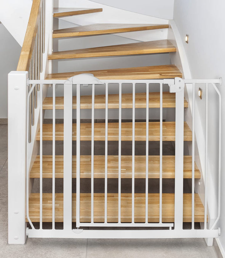 Nukido Treppenschutzgitter Ohne Bohren Türschutzgitter 90° Stop Türgitter Baby Kinder Kindergitter S