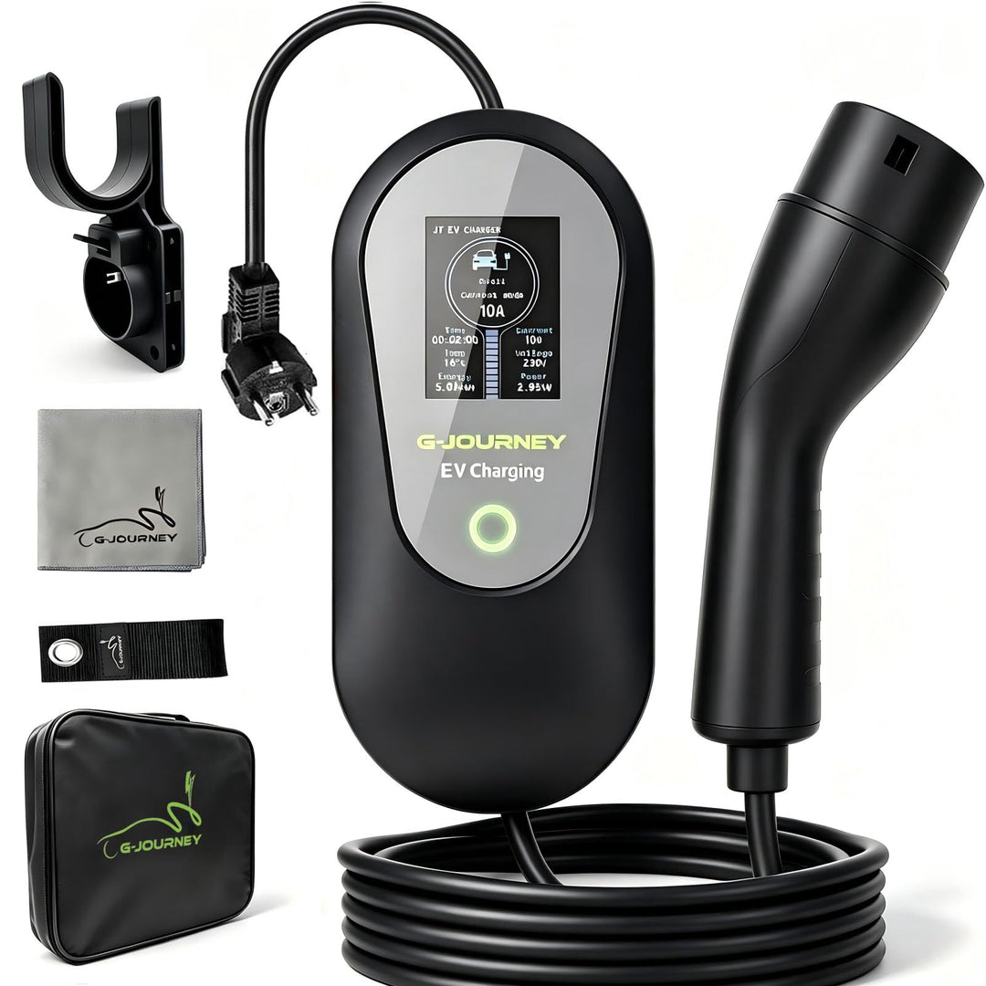 Ladekabel Elektroauto Typ 2 Schuko 10M【8-13A,1-phasig】 Tragbares EV Ladekabel Typ 2 Schuko Ladegerät