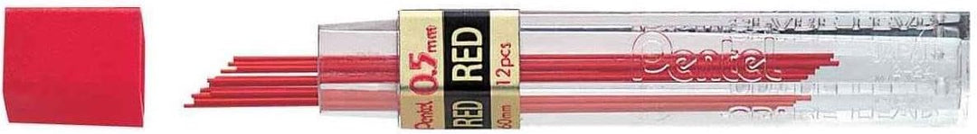 PENTEL 3 Packungen mit 12 Minen rot 0,5 mm für Druckbleistift