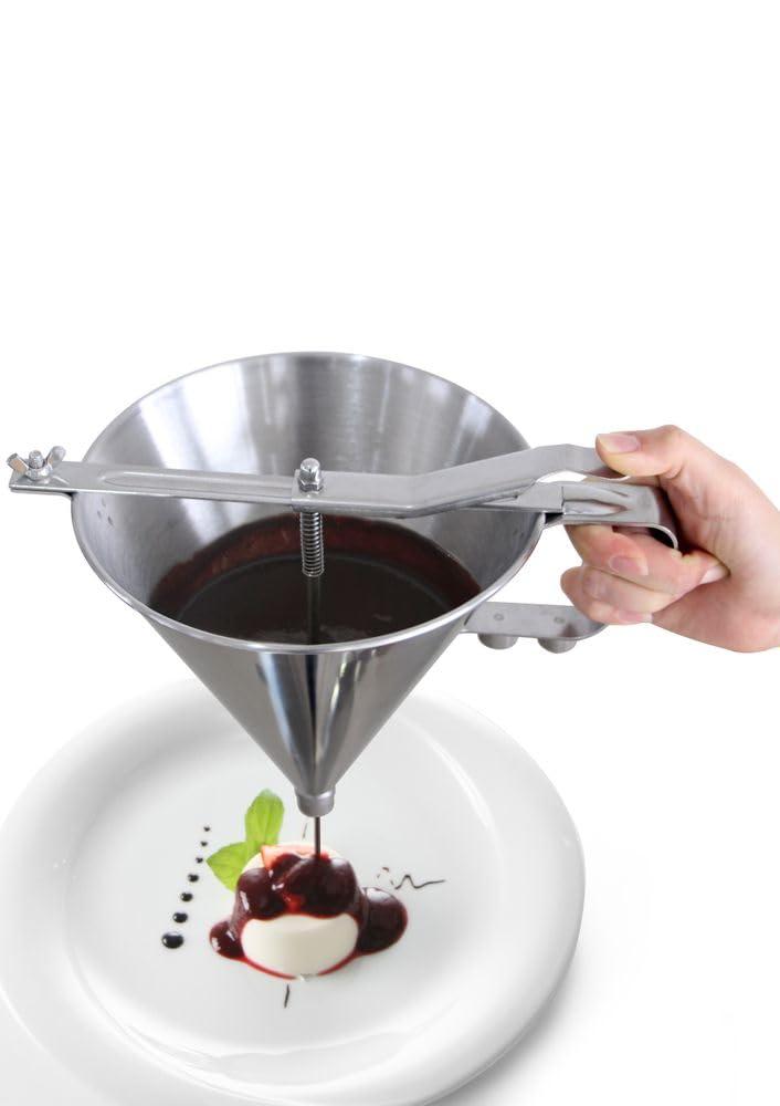 HENDI Fondanttrichter, mit drei verschiedenen Düsen, Griff aus Polypropylen, Dosieren, Dekorieren, G