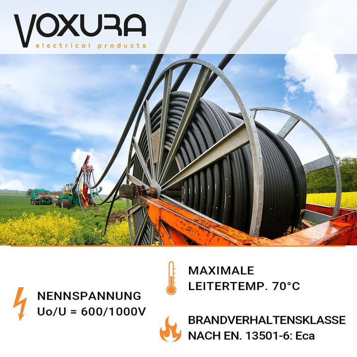 NYY-J 3x2,5 mm² 50m Ring Erdkabel Stromkabel Verlegung im Freien Erdreich Kupfer 50 m NYY-J 3x2,5mm²