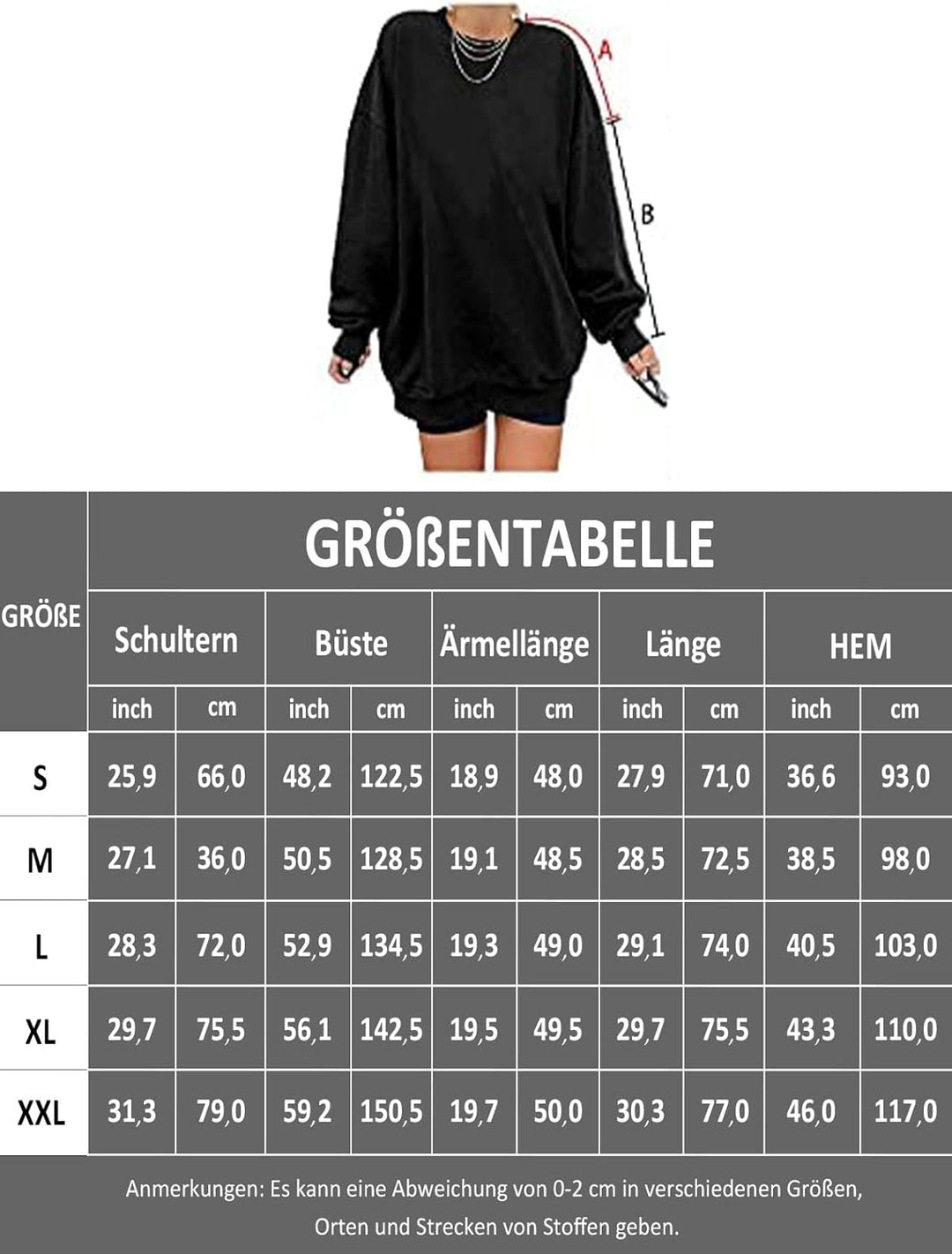 Sweatshirt Damen Los Angeles Pullover Oversized Langarmshirt Rundhals Basic Loose Tops Ohne Kapuze T