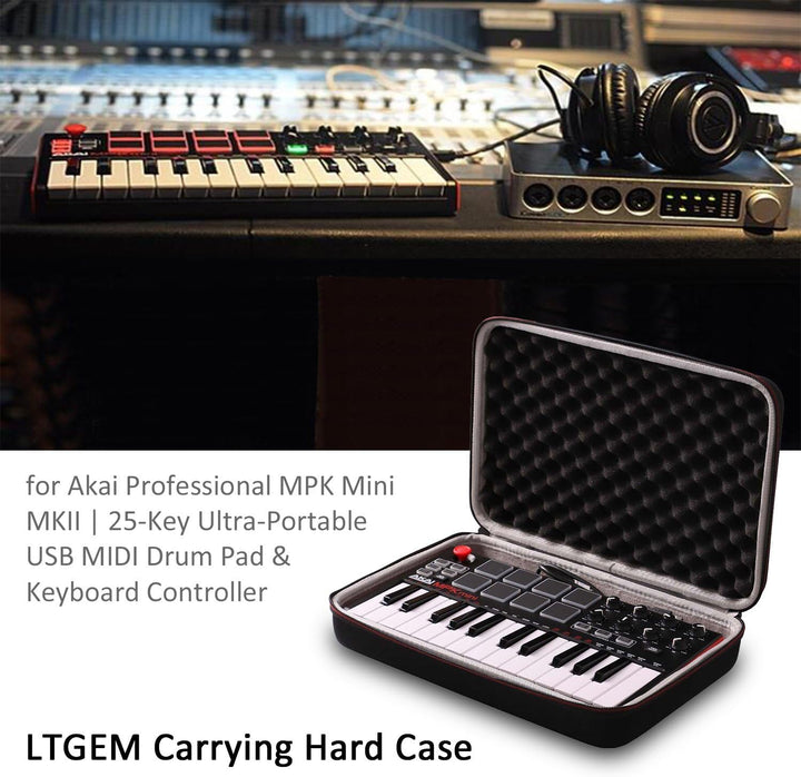 LTGEM Tragetasche für Akai Professional MPK Mini MKII & MK3 & MPK Mini Play | 25 USB Tasten und Keyb