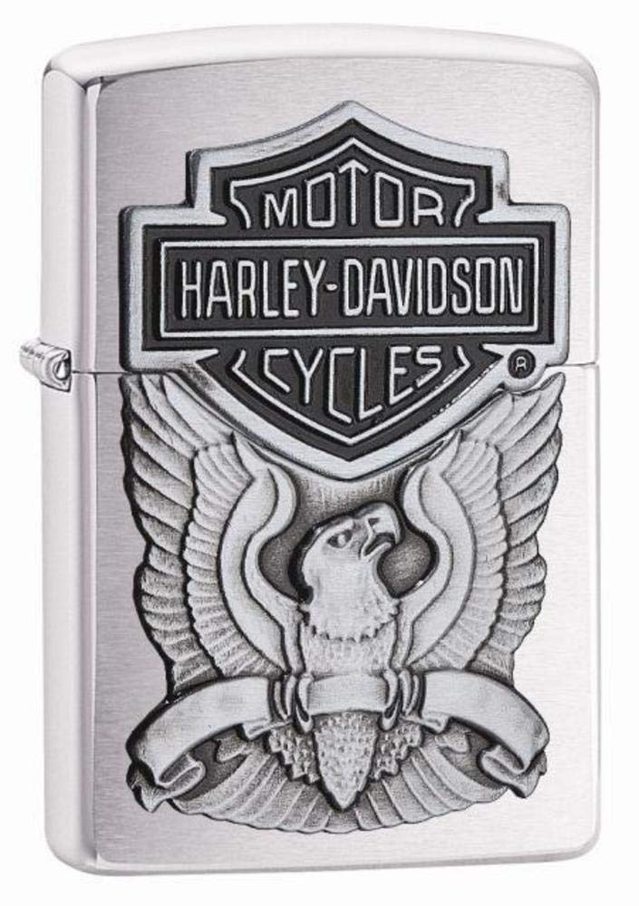Zippo Feuerzeug 60001207 H-D Eagle Emblem Benzinfeuerzeug, Messing, Eagle Emblem