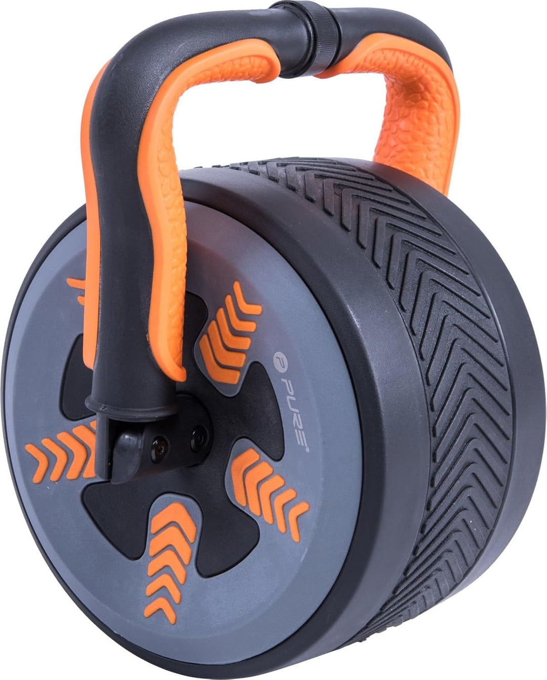 Pure2Improve Unisex-Adult 2 in 1 Core Training Bauchrad & Kettlebell Bauchrad/Kettlebell, Schwarz, E