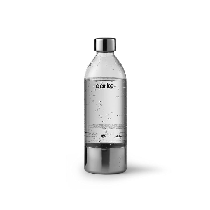 aarke PET-Flasche für Wassersprudler Carbonator 3, BPA-frei mit Details in Edelstahl, 800ml 800 ml 8