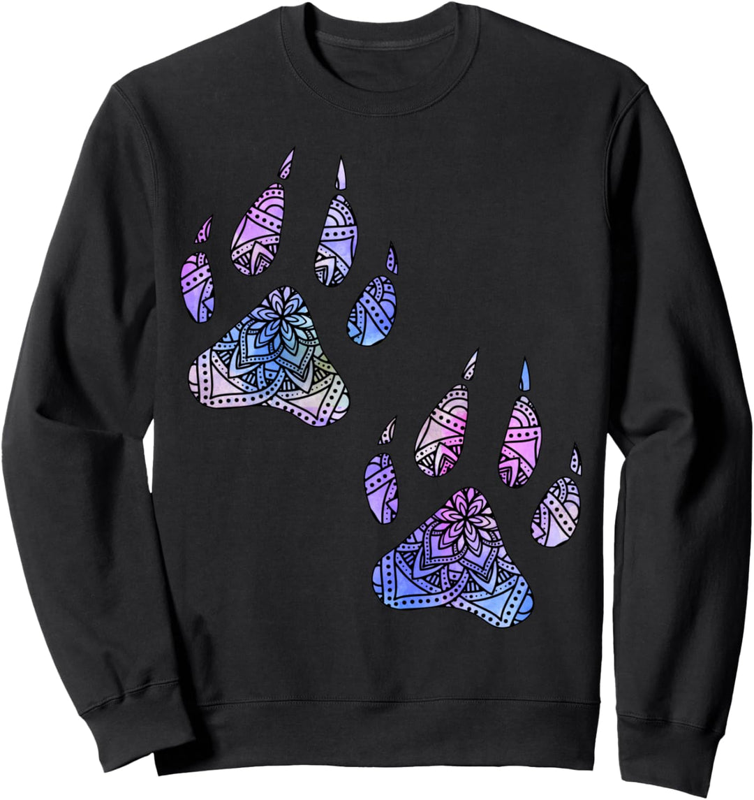 Wolf Dog Paws Mandala Design 3 - Fan Fun Sweatshirt